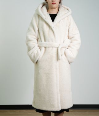 Artificial Fur Coat With Hat