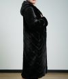 A Synthetic Fur Coat With Diamond Patterns