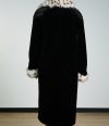 Artificial Fur Coat With Raccoon Fur Collar