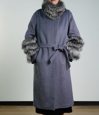 A Cashmere Coat With A Fox Collar