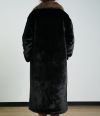 Artificial Fur Coat With Mink Collar