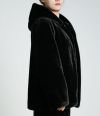 Artificial Fur Mid Size Hooded Coat
