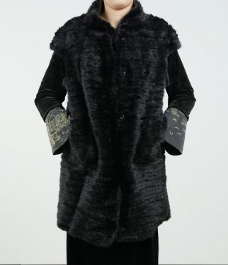 Mink Horizontal Woven Medium Vest