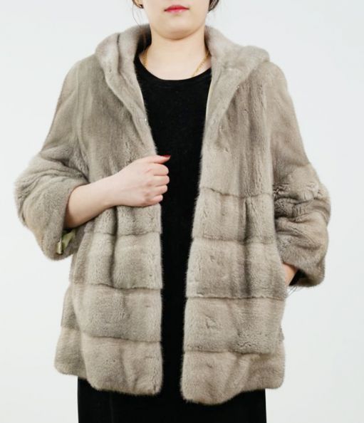 Grey Mink Fur Coat