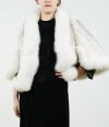 Mink Woven Fox Edge Shawl