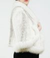Mink Woven Fox Edge Shawl